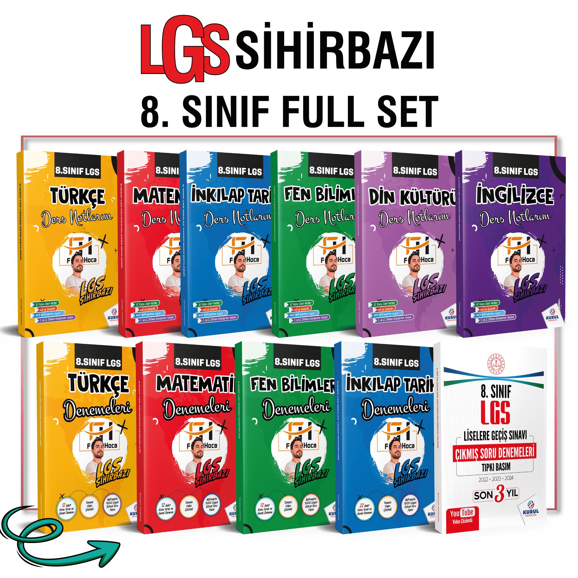 Fenomen Hoca LGS Sihirbazı 8. Sınıf Full Set – 11 Kitaplık Muhteşem Hazırlık Paketi!