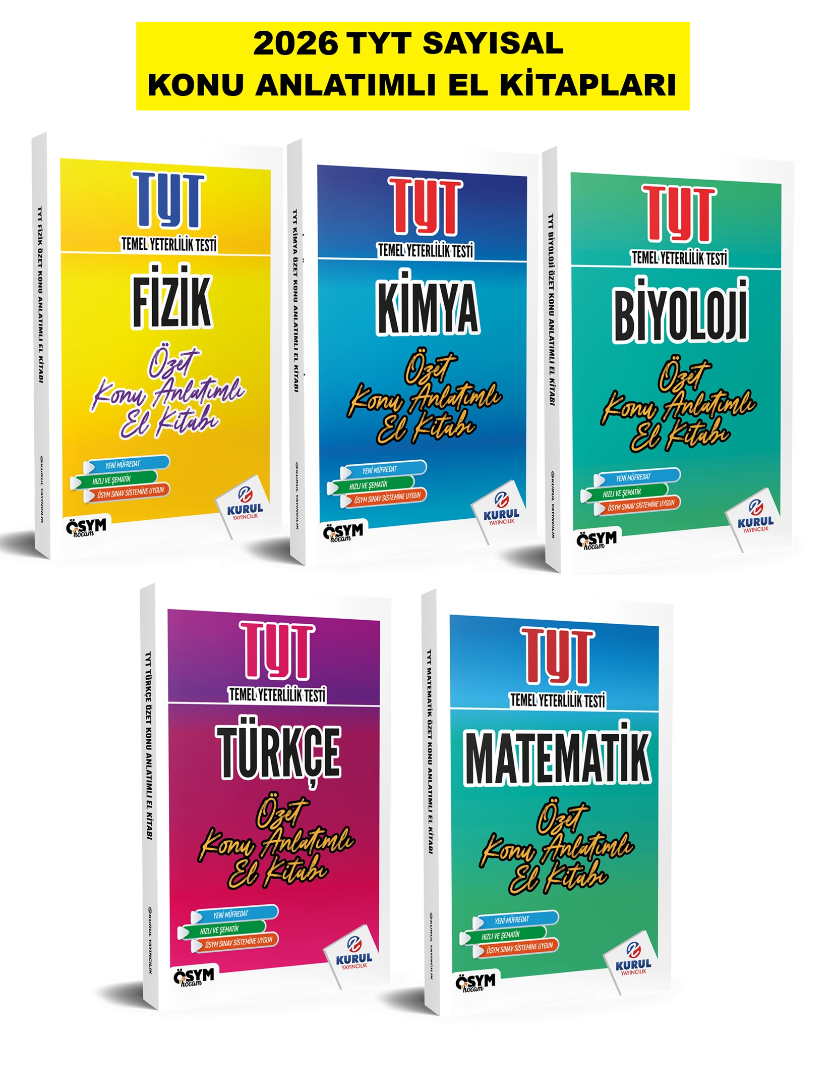 2026 Tyt Sayısal Tüm Dersler Özet Konu Anlatımlı El Kitapları Seti Kurul Yayıncılık 