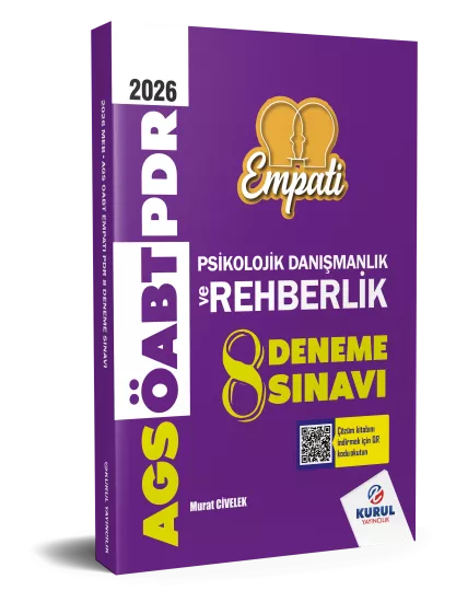 2026  MEB AGS ÖABT Empati Psikolojik Danışmanlık Ve Rehberlik Çözümlü 8 Li Deneme Sınavı Seti