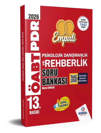 2026  ÖABT Empati Psikolojik Danışmanlık ve Rehberlik (PDR) Çözümlü Soru Bankası