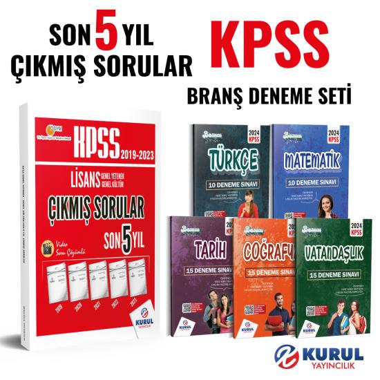 2024 KPSS Genel Yetenek Genel Kültür Branş Denemeleri Seti ve Son 5 Yıl Çıkmış Sorular Çözümlü