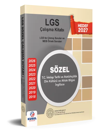 2027 MEB LGS Sözel İnkılap İngilizce Din Çalışma kitabı