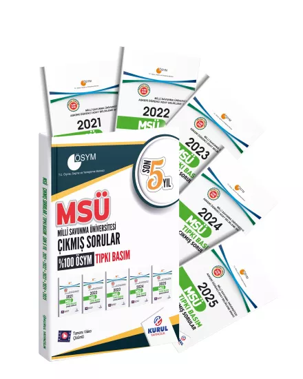2026 MSÜ Çıkmış Sorular Tıpkı Basım Son 5 Yıl Çözümlü Kurul Yayıncılık