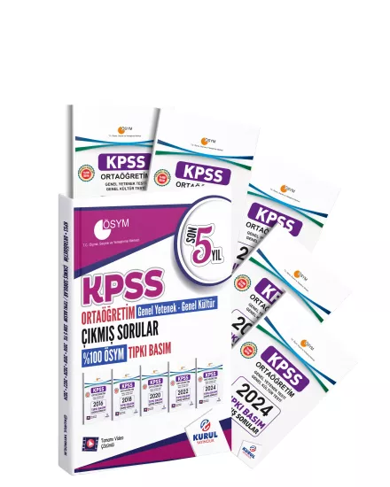 2026 KPSS Lise Ortaöğretim Çıkmış Sorular Tıpkı Basım Son 5 Yıl Çözümlü Kurul Yayıncılık