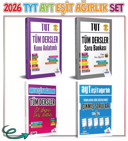  2026 TYT AYT Eşit Ağırlık Full Set Konu Soru Bir Arada 4 Kitap Kurul Yayıncılık