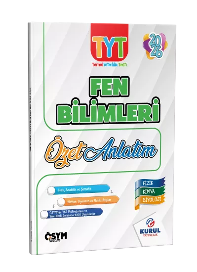 2026 YKS TYT Fen Bilimleri Özet Anlatımlı Ders Notları