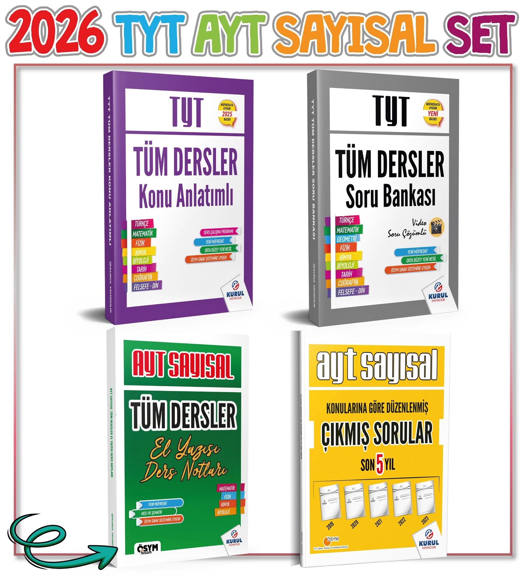 2026 TYT AYT Sayısal Full Set Konu Soru Bir Arada 4 Kitap Kurul Yayıncılık 