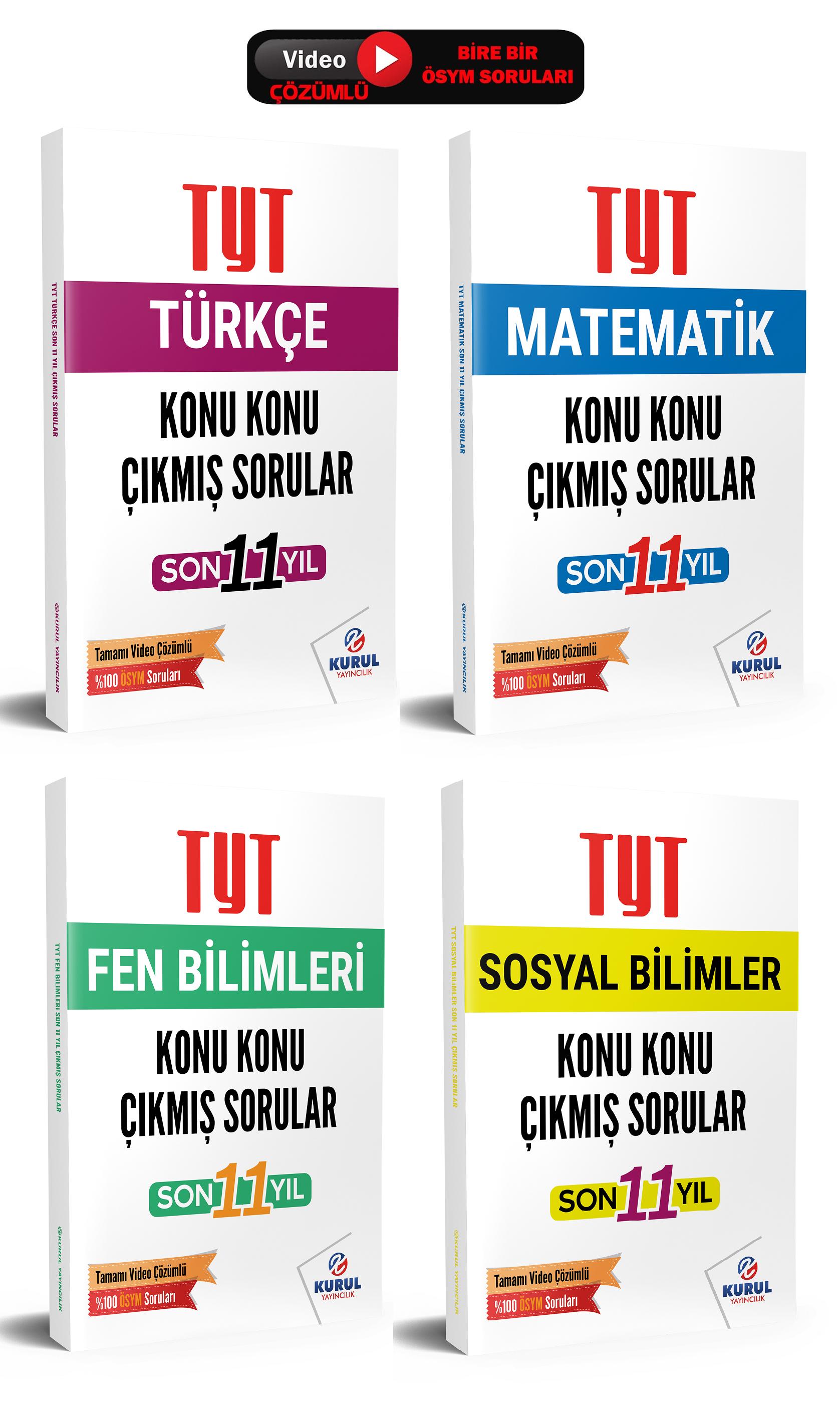 2025 Tyt Tüm Dersler Son 11 Yıl Konu Konu Çıkmış Sorular Seti Video Çözümlü